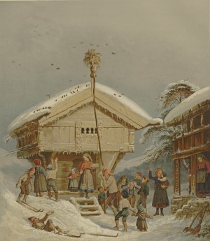 Children playing in the snow